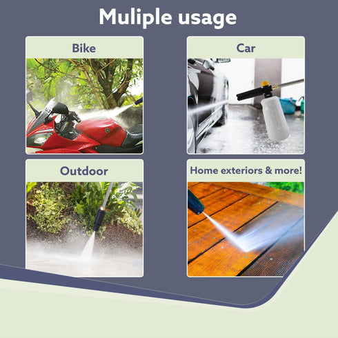 Elite High Pressure Washer, 2400 Watts, 240 Bars, 10L/Min Flow Rate, 10 Meters Outlet Hose, for Car, Bike and Home Cleaning Purpose, Yellow & Black